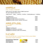 Speisekarte Moses Hütte am Nordufer Schieder See